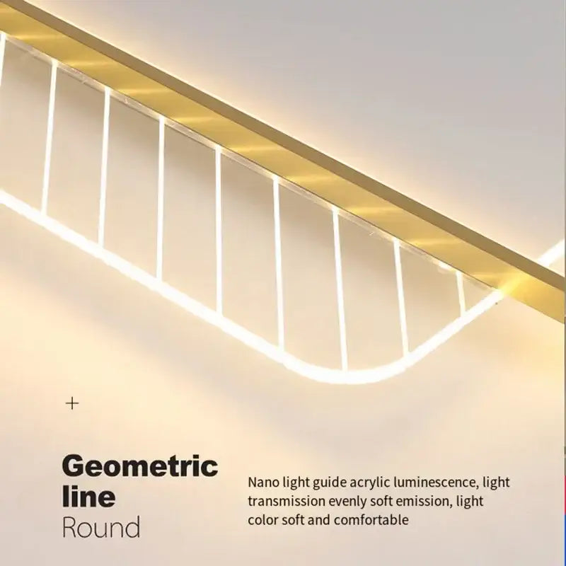 DecorBites led ceiling light with gold metallic frame and acrylic panels emits soft white illumination for modern spaces