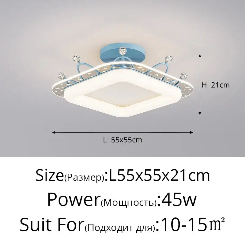 Decorbites led ceiling lights in light blue and white with crystal accents modern minimalist ceiling lights for indoor use