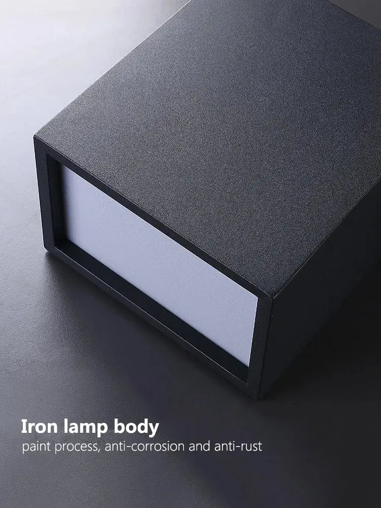 Black textured iron lamp body with matte finish and anti corrosion coating for DecorBites LED ceiling lights