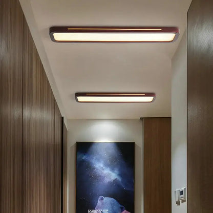 Modern rectangular decorbites led ceiling light with sleek dark frame and warm glow for kitchen study and living room