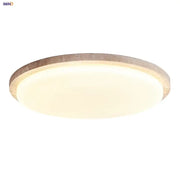 DecorBites LED ceiling light with warm diffused glow and textured white stone frame for modern Nordic interiors