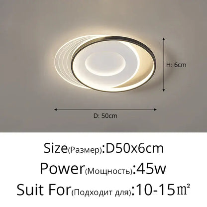 Modern decorbites led ceiling lights featuring circular warm white led rings and a sleek metallic frame for versatile use