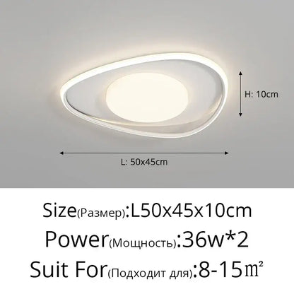 Modern white decorbites led ceiling light with sleek oval design and frosted glass panel for home lighting fixtures