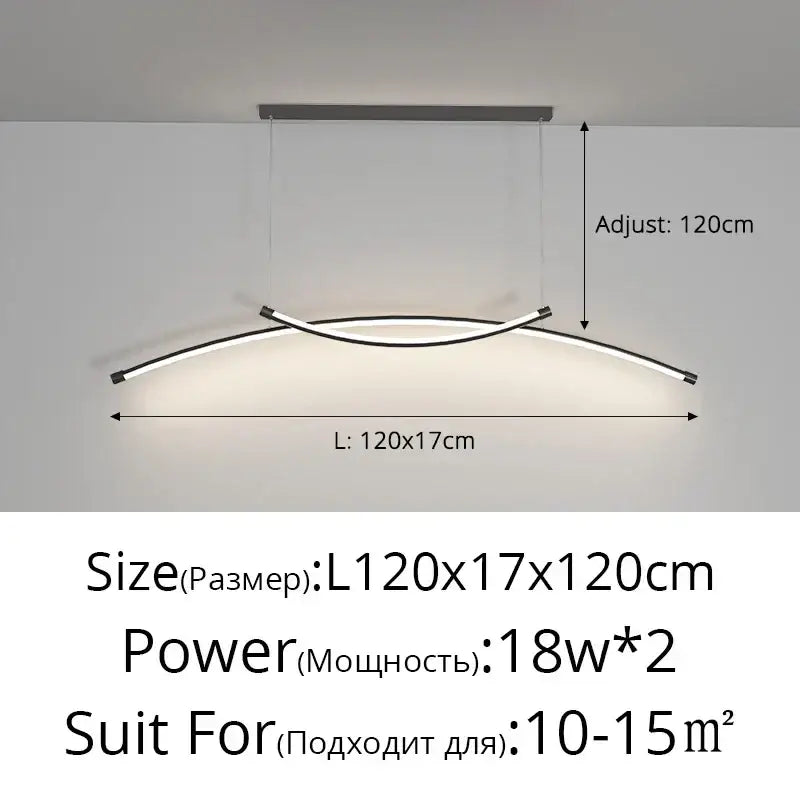 Modern minimalist decorbites led ceiling lights with two curved black and white arms for home lighting fixtures