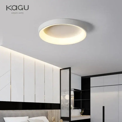 White circular decorbites led ceiling light with modern minimalist design and soft glowing illumination for living spaces