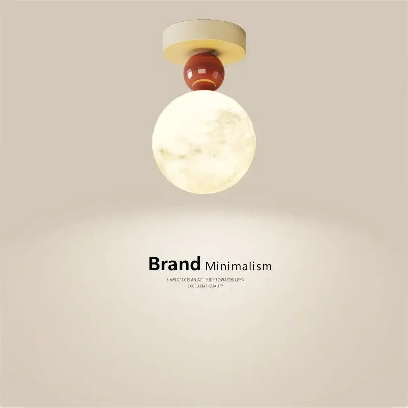 Decorbites led ceiling minimalist bedroom lighting fixture with a warm glowing textured spherical led ceiling moon wall lamp