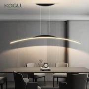 Modern black decorbites led ceiling pendant lamp with sleek curved design and warm led illumination for home decor