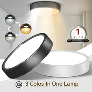 DecorBites™ black and white LED ceiling spot with adjustable color temperature for home kitchen lighting