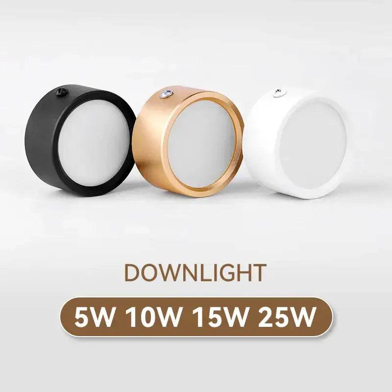 DecorBites™ led ceiling spot downlight in black gold and white with sleek metallic finish for home kitchen lighting