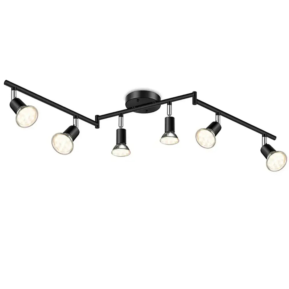 DecorBites™ black metal ceiling spotlight chandelier with five adjustable spotlights for modern home lighting decor