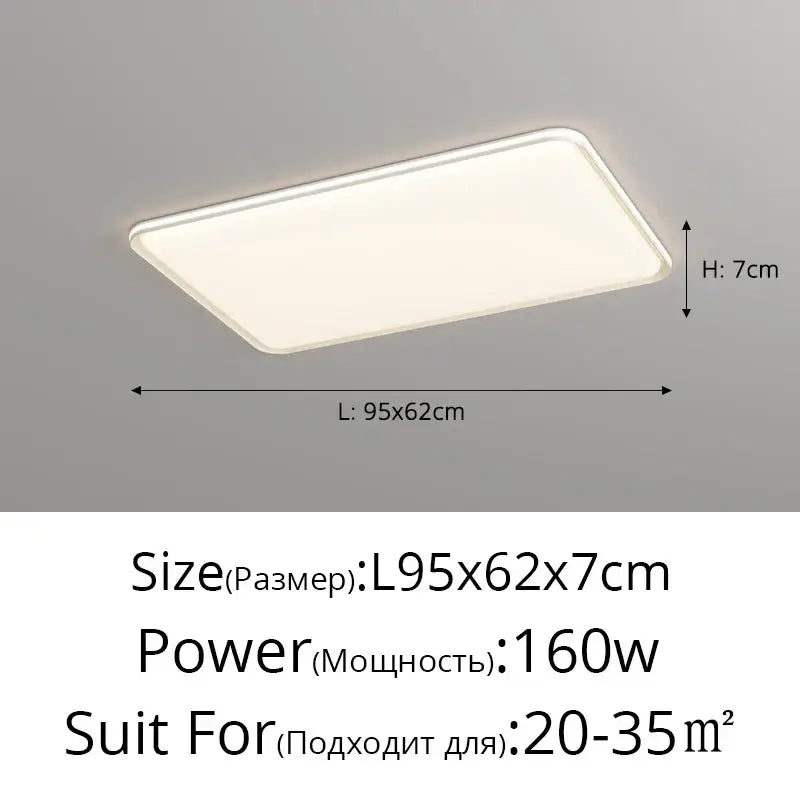 Modern rectangular decorbites led chandelier with sleek white diffuser and slim metallic frame for versatile lighting