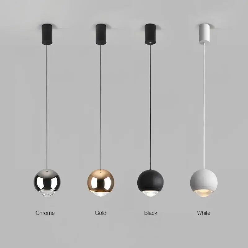 Modern spherical decorbites led chandelier available in chrome gold black and white finishes for bedroom kitchen study