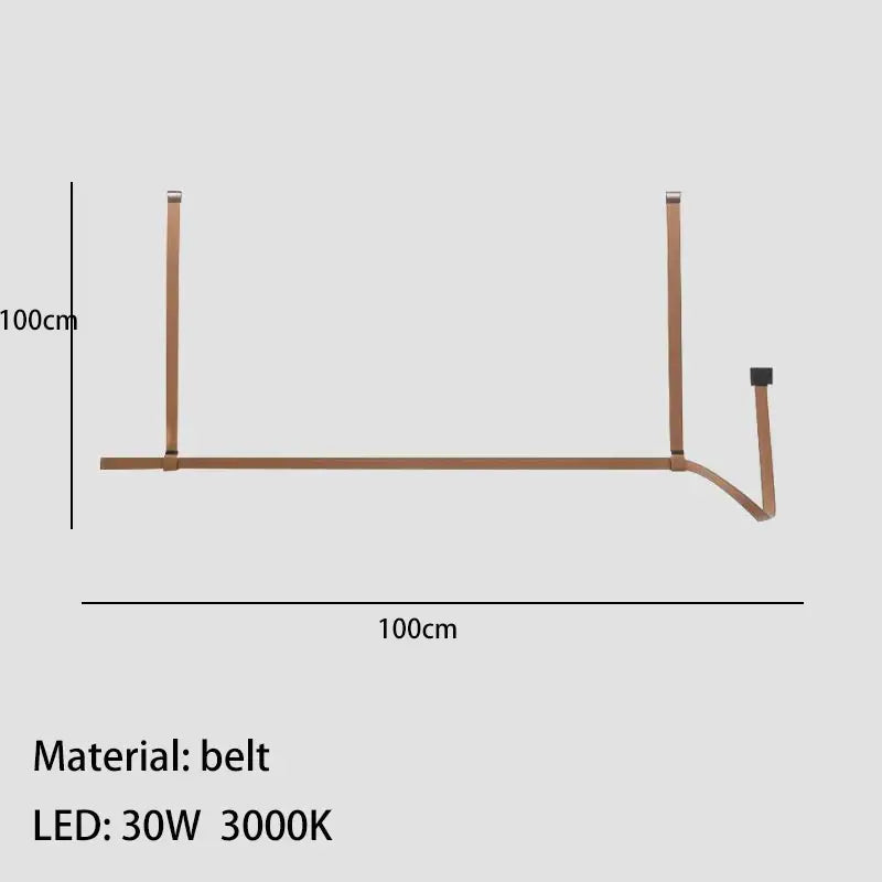 Minimalist copper-colored decorbites led chandelier with sleek modern design for dining room and kitchen lighting