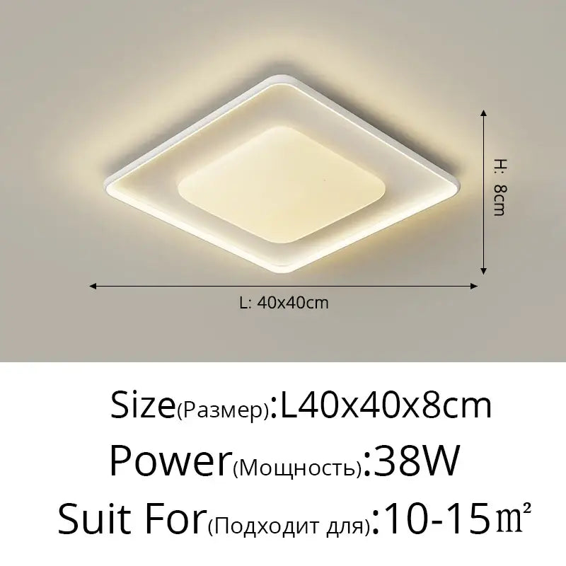 Modern white square decorbites led chandelier with minimalist design and warm soft glow for kitchen island lighting