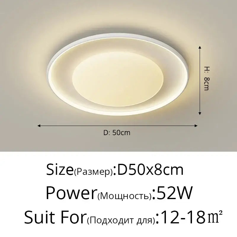 Modern white circular decorbites led chandelier with sleek minimalist design and warm ambient glow for kitchen island lighting