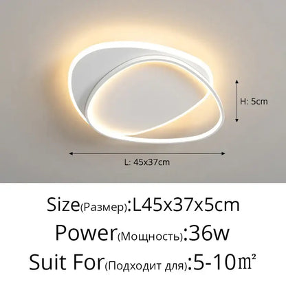 Modern white led chandelier by decorbites featuring a sleek double-ring design with warm illumination for indoor use