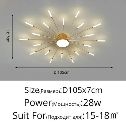 Gold-toned decorbites led chandelier with circular fixture and white cylindrical led bulbs for modern kids room lighting fixture