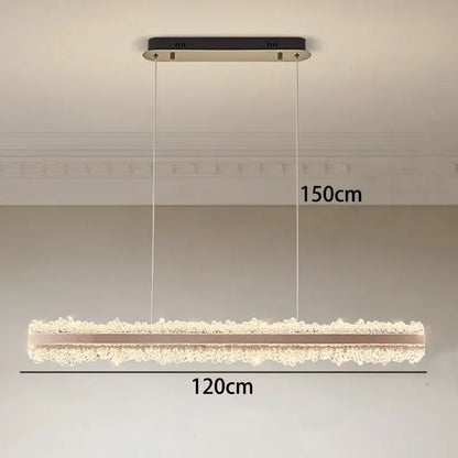 A decorbites led chandelier with a rose gold frame and cascading crystal beads for stylish living room decor