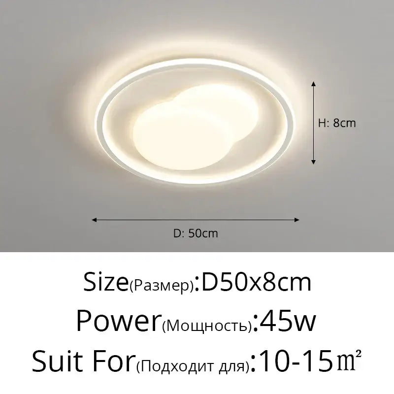 Modern minimalist decorbites led chandelier with sleek circular rings and warm white light for indoor ceiling lighting