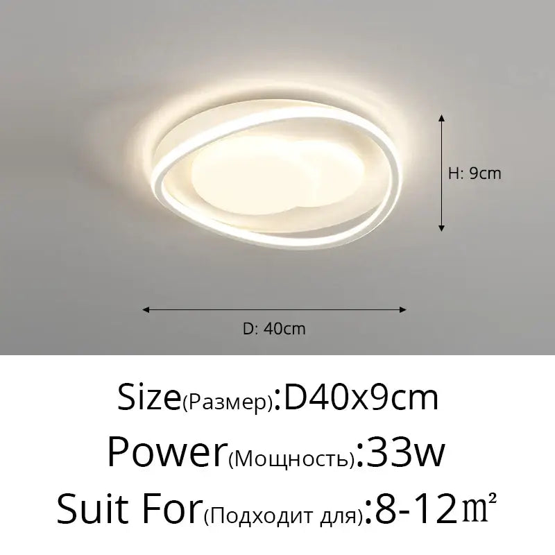 Modern circular decorbites led chandelier light with white acrylic rings emitting warm illumination for indoor ceiling lighting