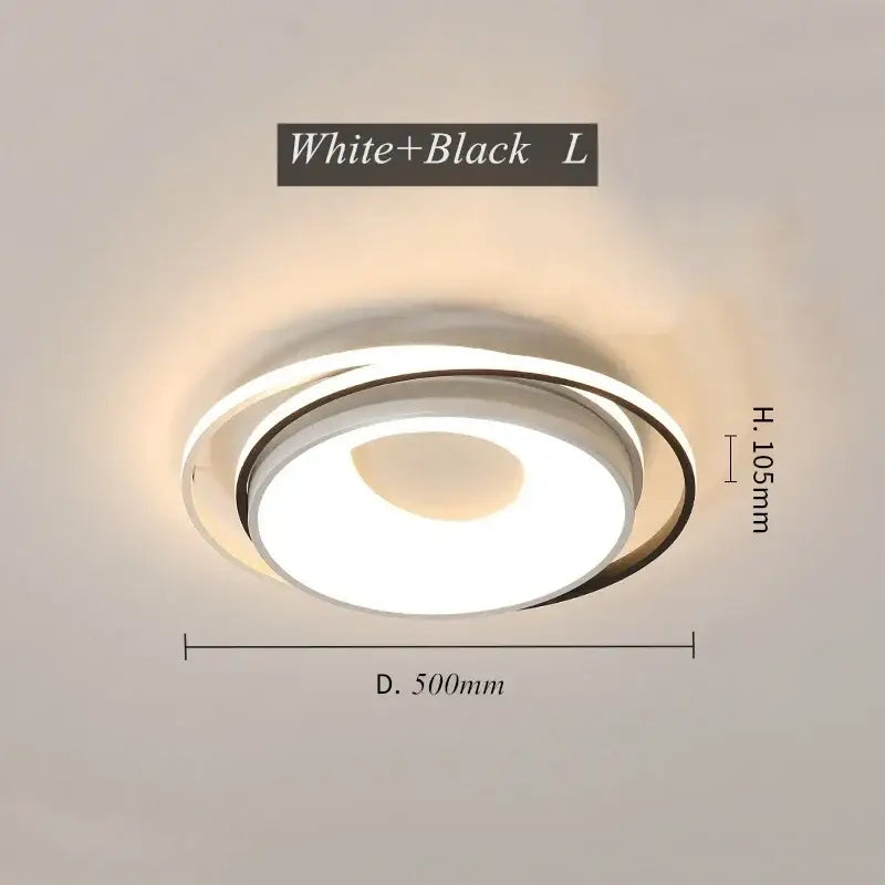 Modern white and black circular decorbites led chandelier with acrylic surface for living and dining rooms