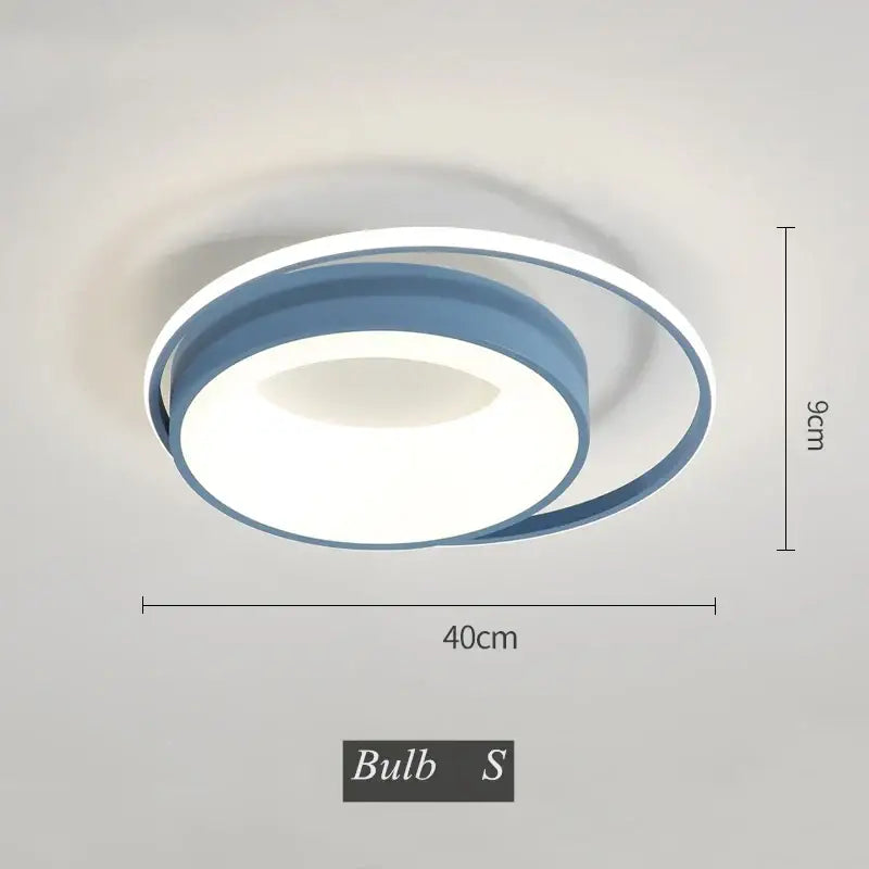 Modern circular decorbites led chandelier light with sleek blue and white acrylic concentric rings for living dining room