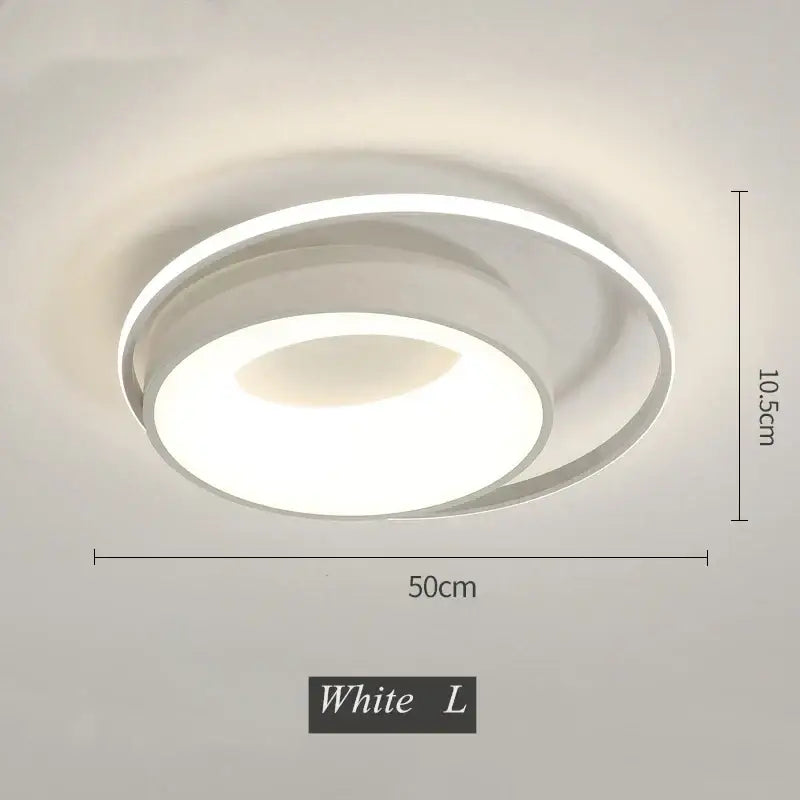 Decorbites led chandelier white circular led chandelier light with modern acrylic concentric rings for living dining room