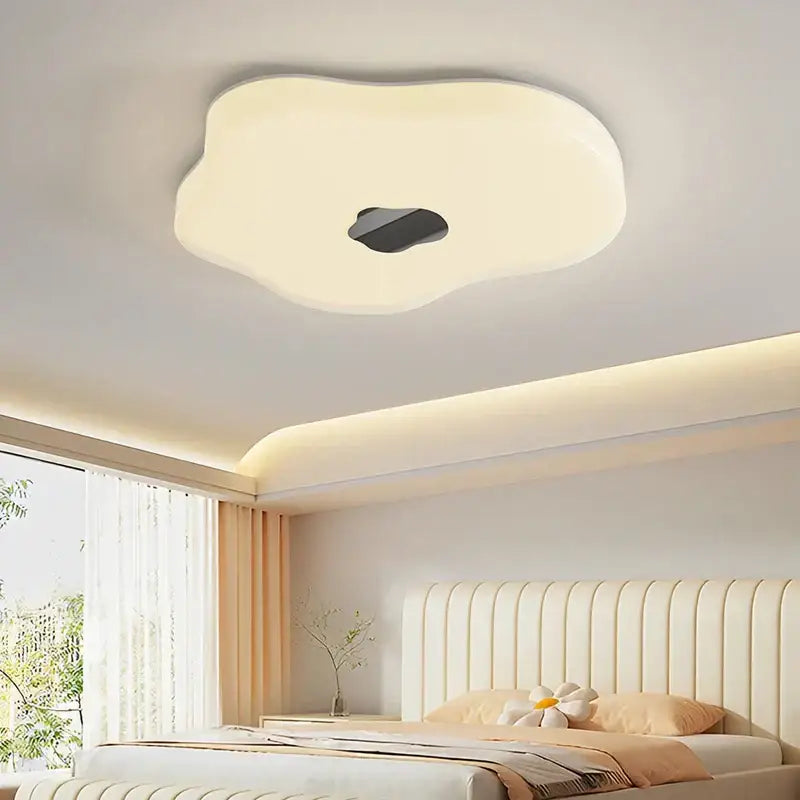 Cloud shaped decorbites led chandelier light with soft warm glow and sleek black center for luxury indoor decor