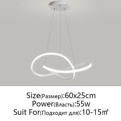 Modern white DecorBites LED chandelier light with sleek aluminum acrylic rings for dining room and restaurant decor