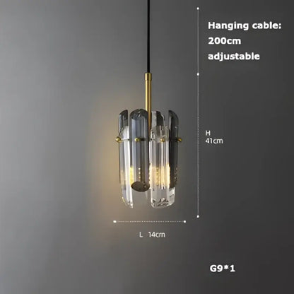 Decorbites led chandelier with gold-toned metal frame and clear faceted glass shades for elegant dining room lighting