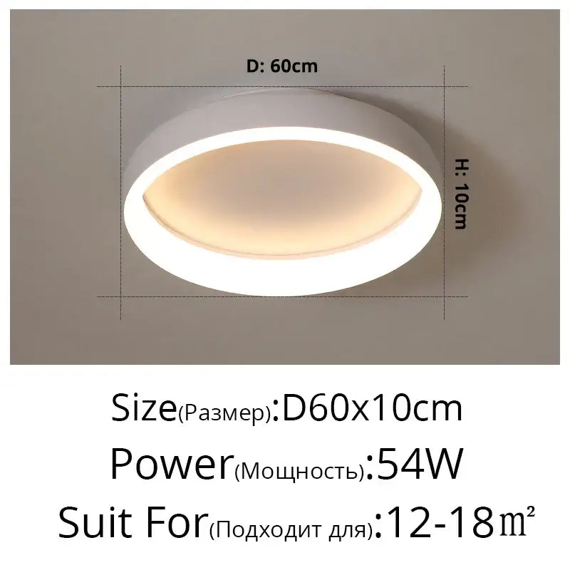 Modern white circular DecorBites LED chandelier lights with sleek minimalist design and warm ambient glow for home lighting