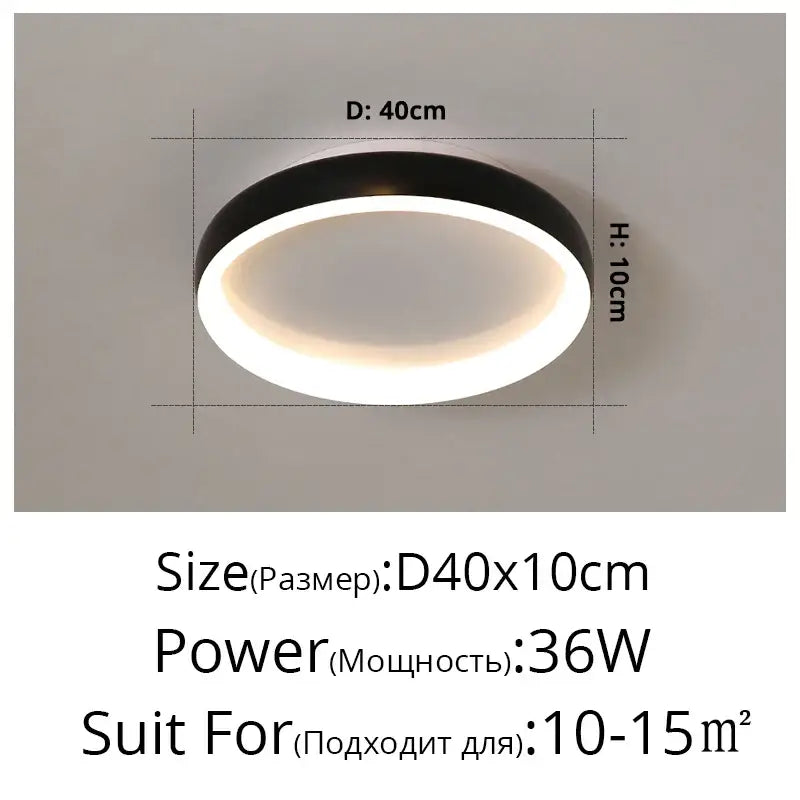 Modern black and white circular decorbites led chandelier light with minimalist design for home and study room lighting
