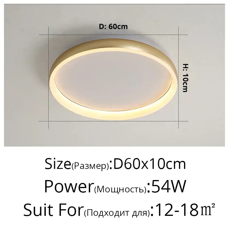 Modern circular decorbites led chandelier lights with gold metallic frame and soft white panel for home and bedroom lighting