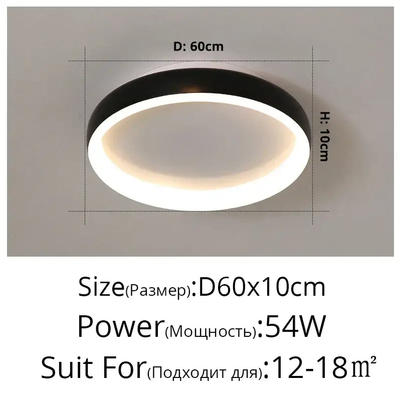 Black and white circular ceiling light with modern minimalist design in decorbites led chandelier lights for home lighting
