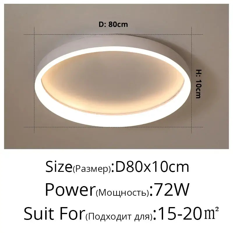 Modern white circular decorbites led chandelier lights with sleek minimalist design and illuminated edge ring for home lighting