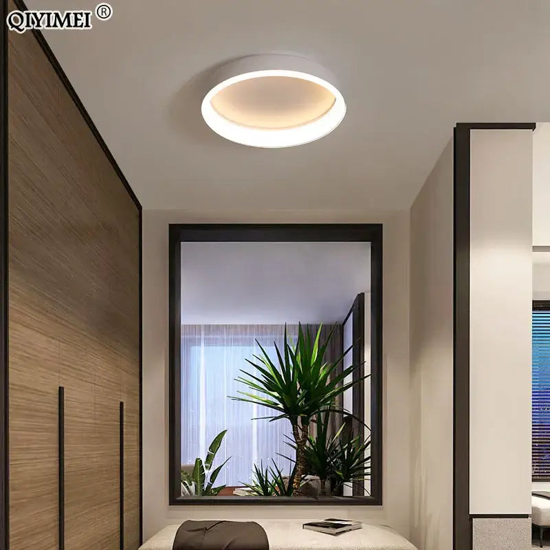 White circular decorbites led chandelier lights with modern minimalist design and warm glow for home lighting