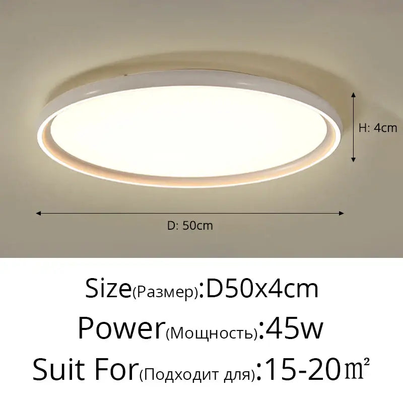 White circular led chandelier light with sleek modern design 45w power by decorbites led chandelier lights for home