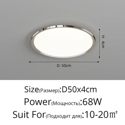 Circular recessed decorbites led chandelier light with silver metallic frame and white illuminated panel for modern interiors