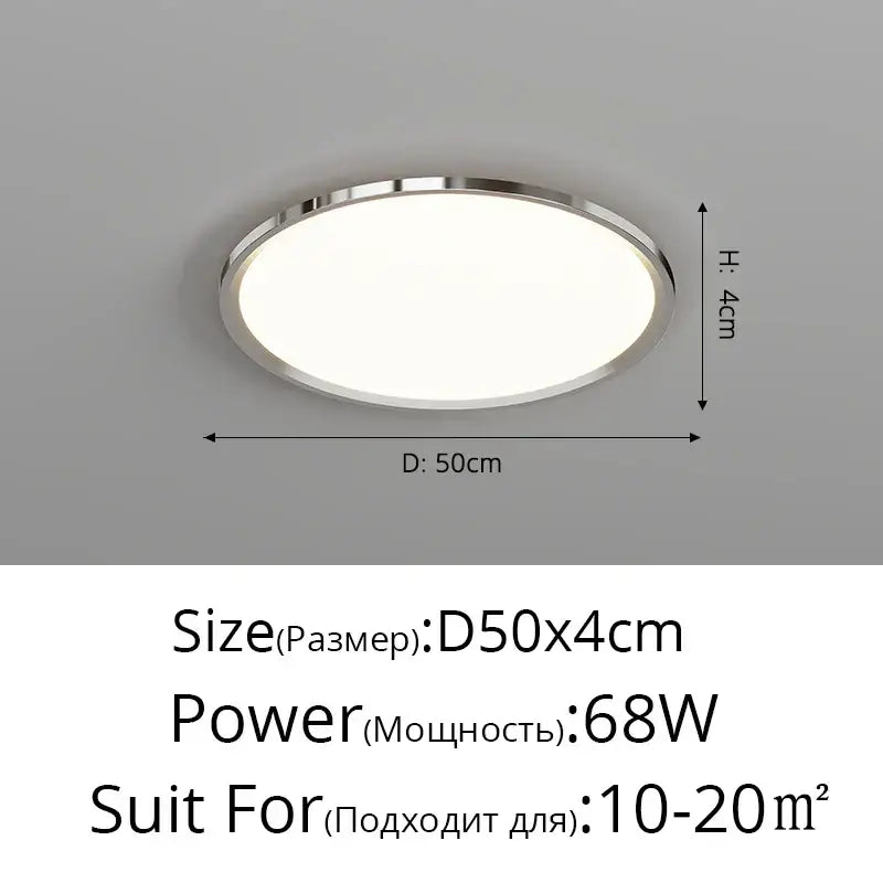 Circular recessed decorbites led chandelier light with silver metallic frame and white illuminated panel for modern interiors