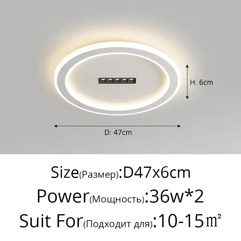 Modern white oval DecorBites LED chandelier lights with two 36w bulbs and minimalist design for indoor room decor