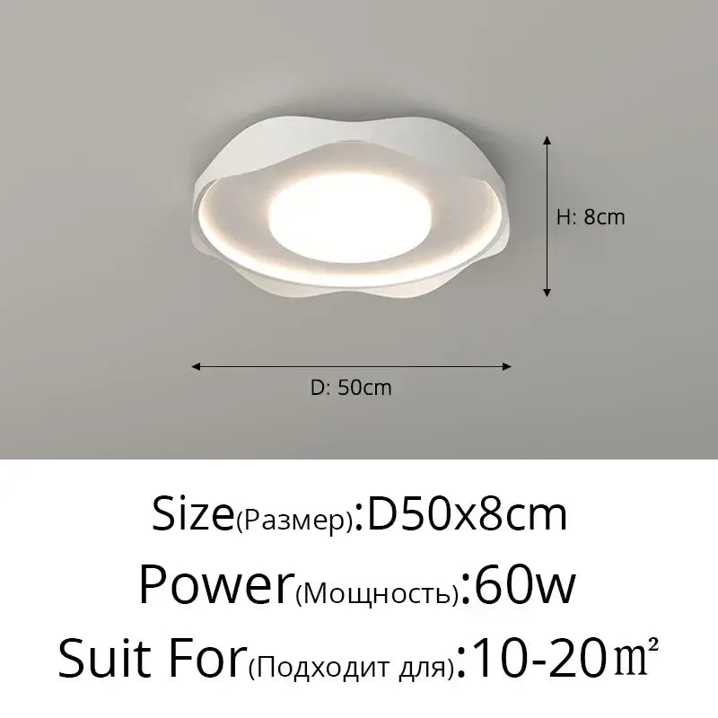 White modern decorbites led chandelier with soft cloud design and 8cm height for indoor kitchen dining bedroom lighting
