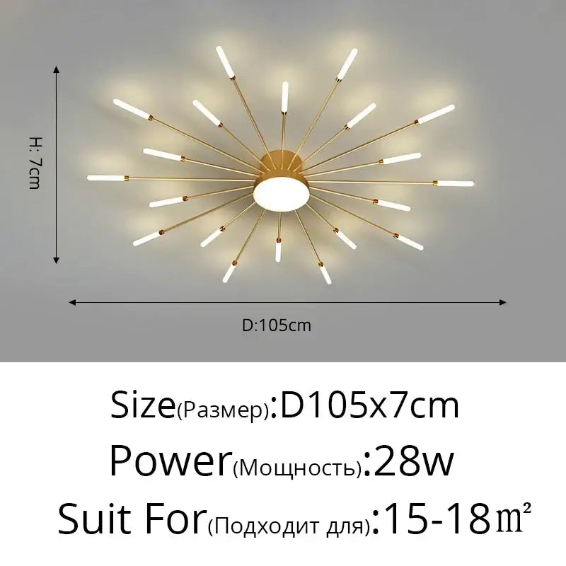Gold-toned DecorBites LED chandelier lights featuring a circular fixture with slender arms and white cylindrical LED bulbs