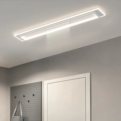 Modern white rectangular decorbites led chandelier lights with sleek minimalist design for living room bedroom use