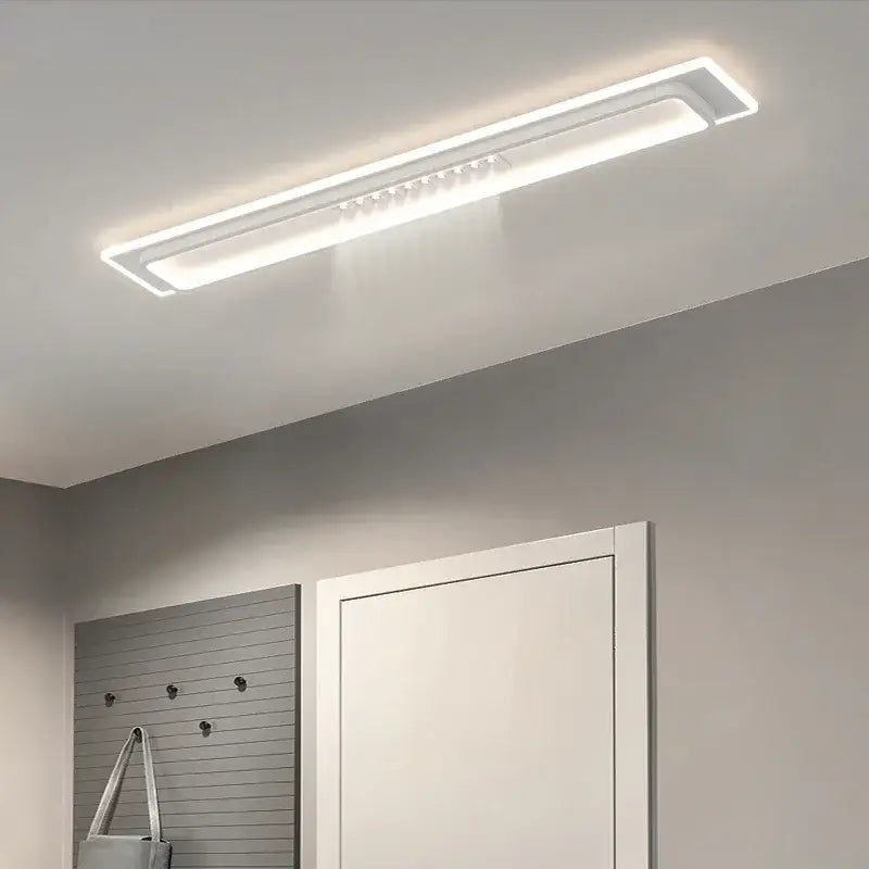 Modern white rectangular decorbites led chandelier lights with sleek minimalist design for living room bedroom use
