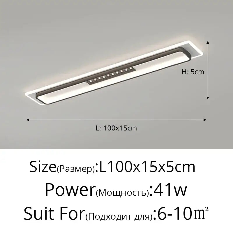 Modern minimalist decorbites led chandelier lights with sleek white rectangular design and integrated lighting strip