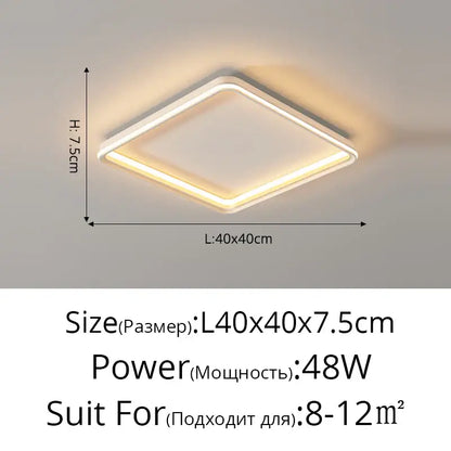 Modern square decorbites led chandelier with sleek white frame and warm led glow for indoor living spaces