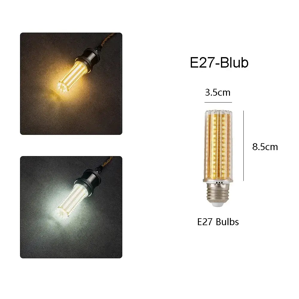 Decorbites led chandelier candle-style bulb with clear glass body golden-yellow filament and black metal base for modern lighting