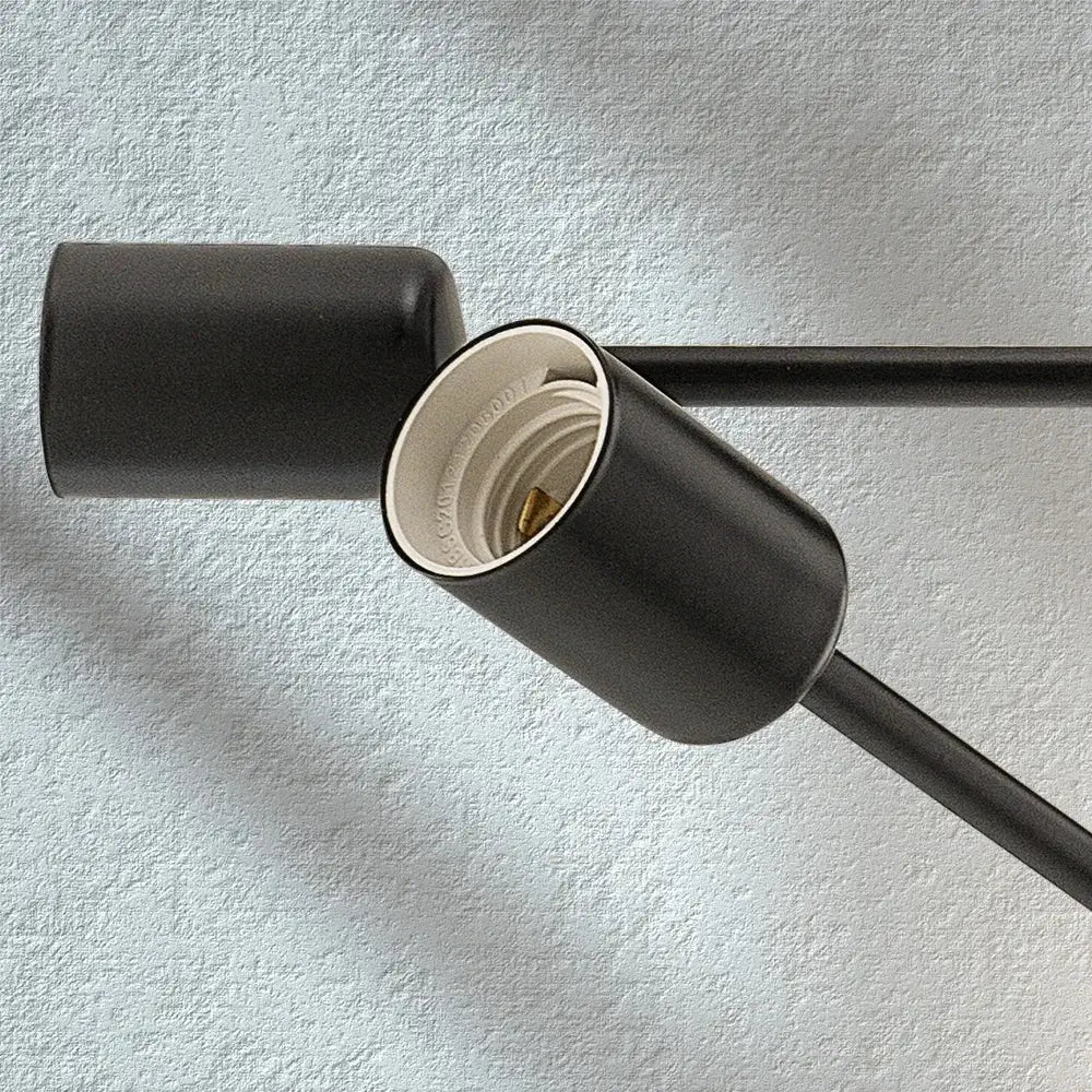 Black matte decorbites led chandelier pendant light with cylindrical e27 screw base for bedroom and dining room