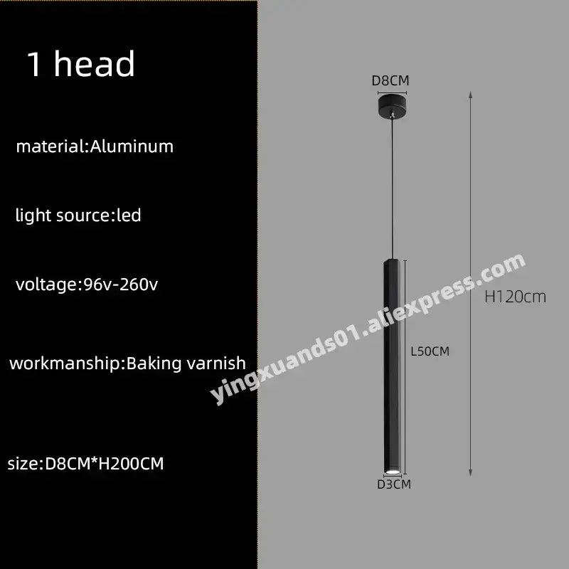 Black cylindrical aluminum decorbites led chandelier stairs pendant with modern design for hotel lobby decor