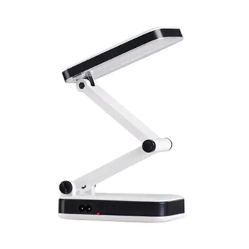White and black decorbites led folding desk lamp with 24 rechargeable LEDs for student reading and writing